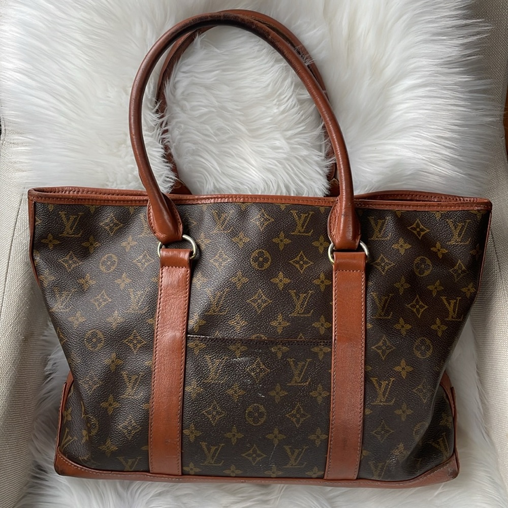Vintage Louis Vuitton Weekender PM tote logo leather trim GUC - Picture 4 of 17
